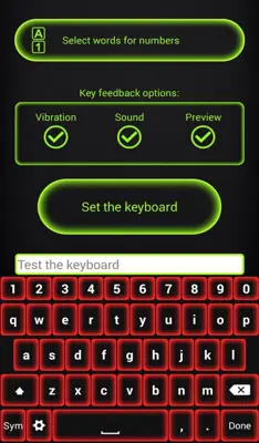 Green Neon Keyboard Themes android App screenshot 0