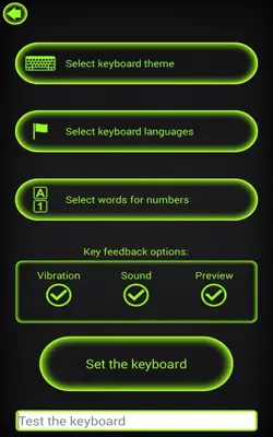 Green Neon Keyboard Themes android App screenshot 1