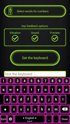 Green Neon Keyboard Themes android App screenshot 2