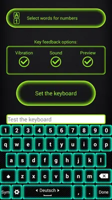 Green Neon Keyboard Themes android App screenshot 3